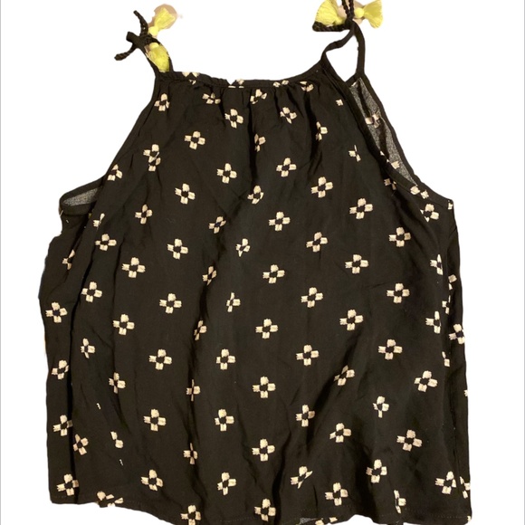 Arizona Jean Co PLUS Size 18.5 GIRLS XL Ikat print tank top with tassels black - Picture 5 of 6